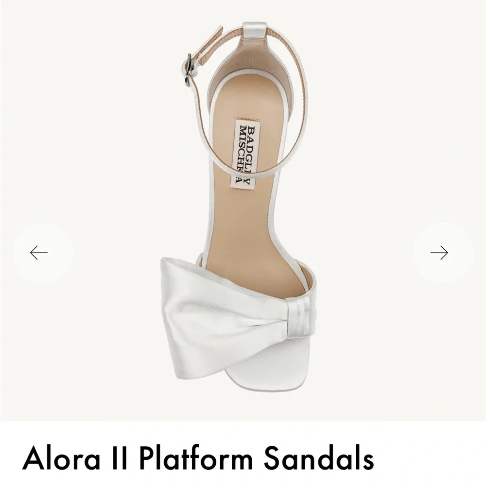 Badgley Mischka Alora II Platform Heels - White - Picture 4 of 8